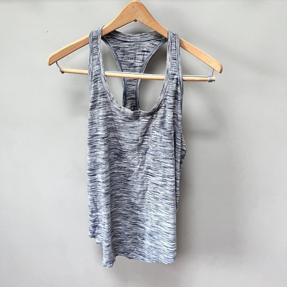 Lululemon Heathered Gray Racerback Pocket Tank- Size 4